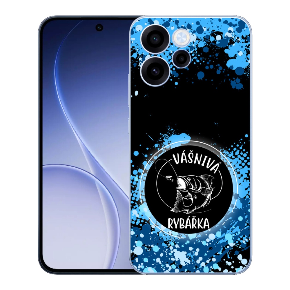 mmCase géltok az Oppo Reno 15 FS 5G-hez – szenvedélyes horgász, fekete háttérrel