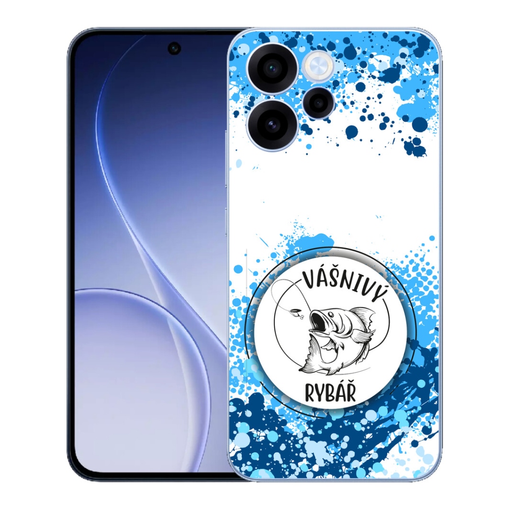 mmCase géltok az Oppo Reno 15 FS 5G-hez – szenvedélyes horgász, fehér háttérrel