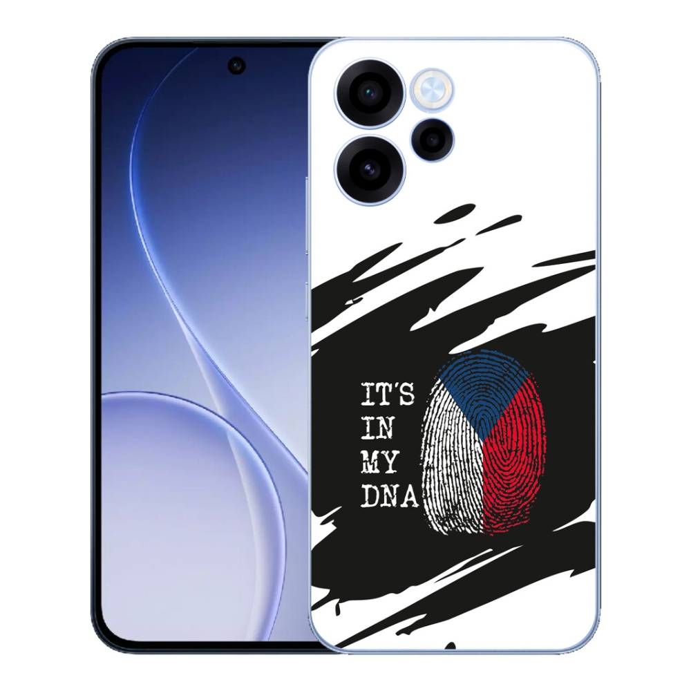 mmCase géltok az Oppo Reno 15 FS 5G-hez – zászló, ujjlenyomat, fekete-fehér háttér