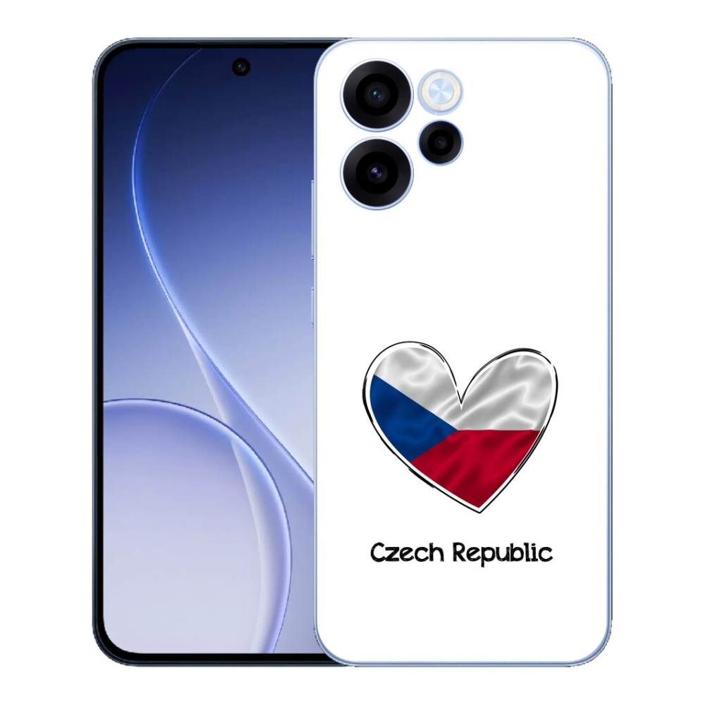 mmCase géltok az Oppo Reno 15 FS 5G-hez – zászló, szív, fehér háttér