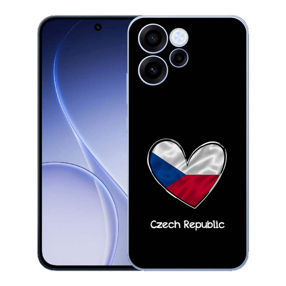 mmCase géltok az Oppo Reno 15 FS 5G-hez – zászló, szív, fekete háttér