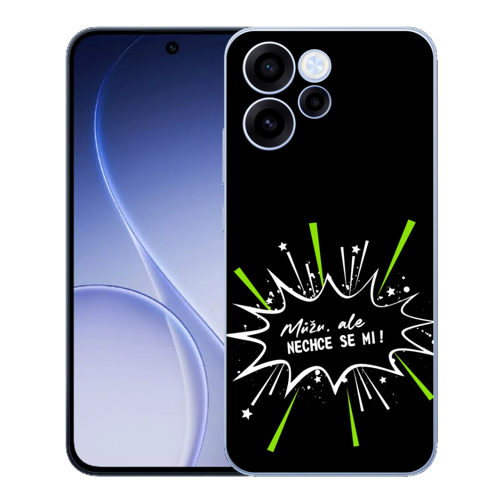 mmCase géltok az Oppo Reno 15 FS 5G-hez – vicces felirat, 11, fekete háttér