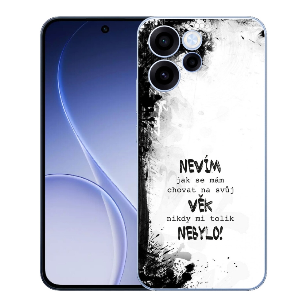 mmCase géltok az Oppo Reno 15 FS 5G-hez – vicces felirat, 14, fehér háttér