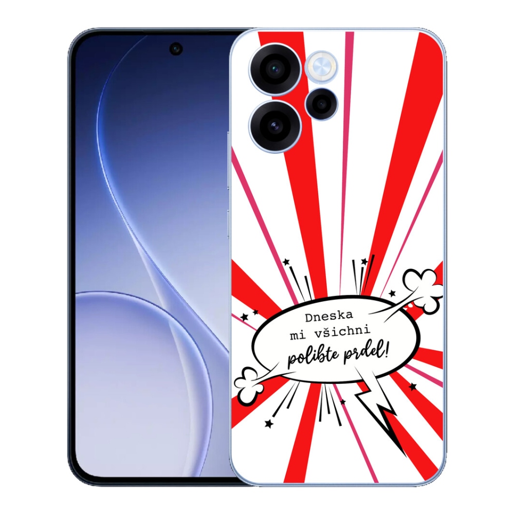 mmCase géltok az Oppo Reno 15 FS 5G-hez – vicces felirat: 15, fehér háttérrel