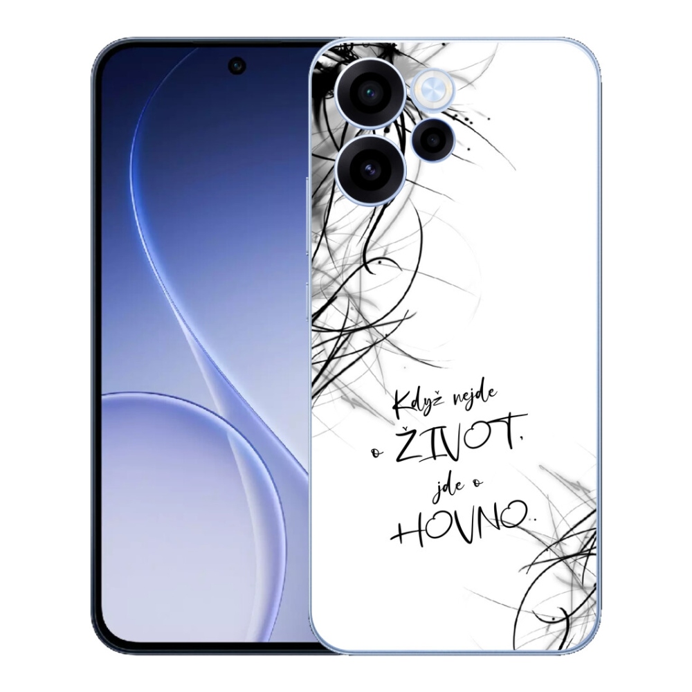 mmCase géltok az Oppo Reno 15 FS 5G-hez – vicces felirat, 16, fehér háttér