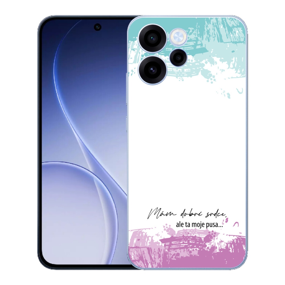 mmCase géltok az Oppo Reno 15 FS 5G-hez – vicces felirat, 3 fehér háttér