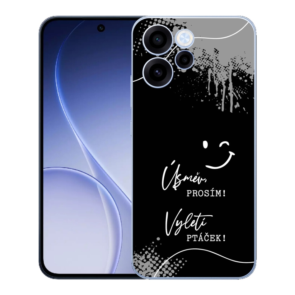 mmCase géltok az Oppo Reno 15 FS 5G-hez – vicces felirat, 4 fekete háttér