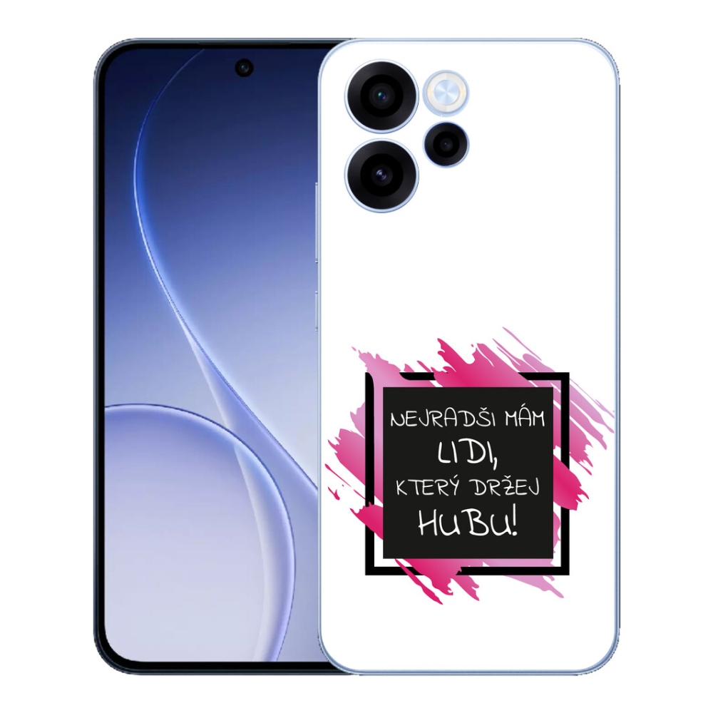 mmCase géltok az Oppo Reno 15 FS 5G-hez – vicces szöveg, 7 fekete-fehér háttér