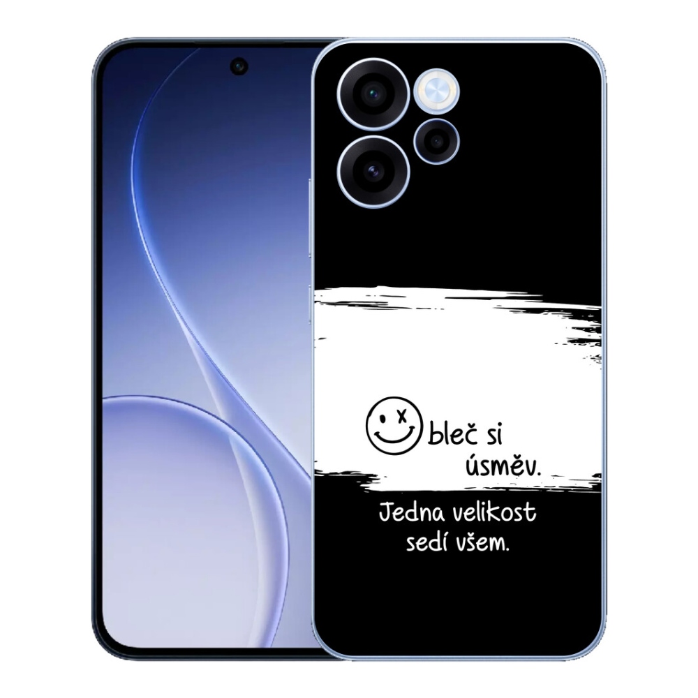 mmCase géltok az Oppo Reno 15 FS 5G-hez – vicces felirat, 8 fekete-fehér háttér