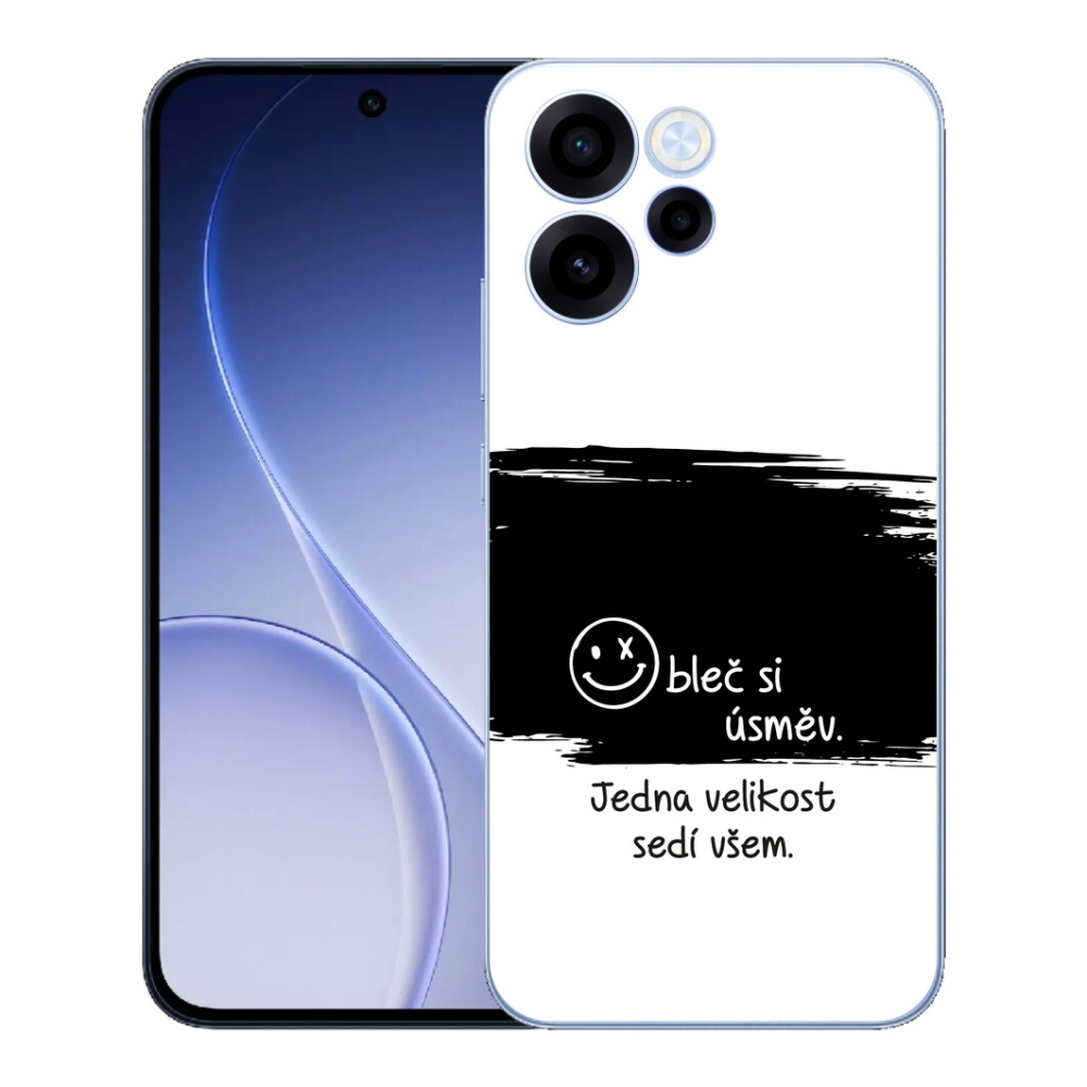 mmCase géltok az Oppo Reno 15 FS 5G-hez – vicces felirat, 8 fekete-fehér háttér