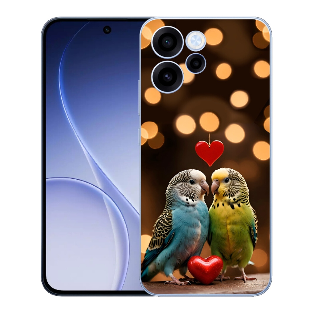 mmCase géltok az Oppo Reno 15 FS 5G-hez – szerelmes papagájok