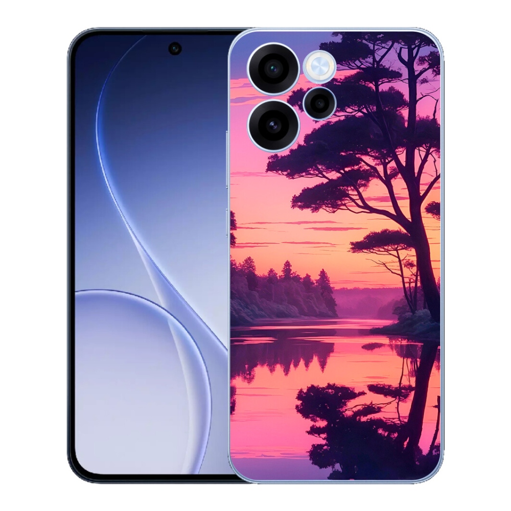 mmCase géltok az Oppo Reno 15 FS 5G-hez – naplemente a tó felett