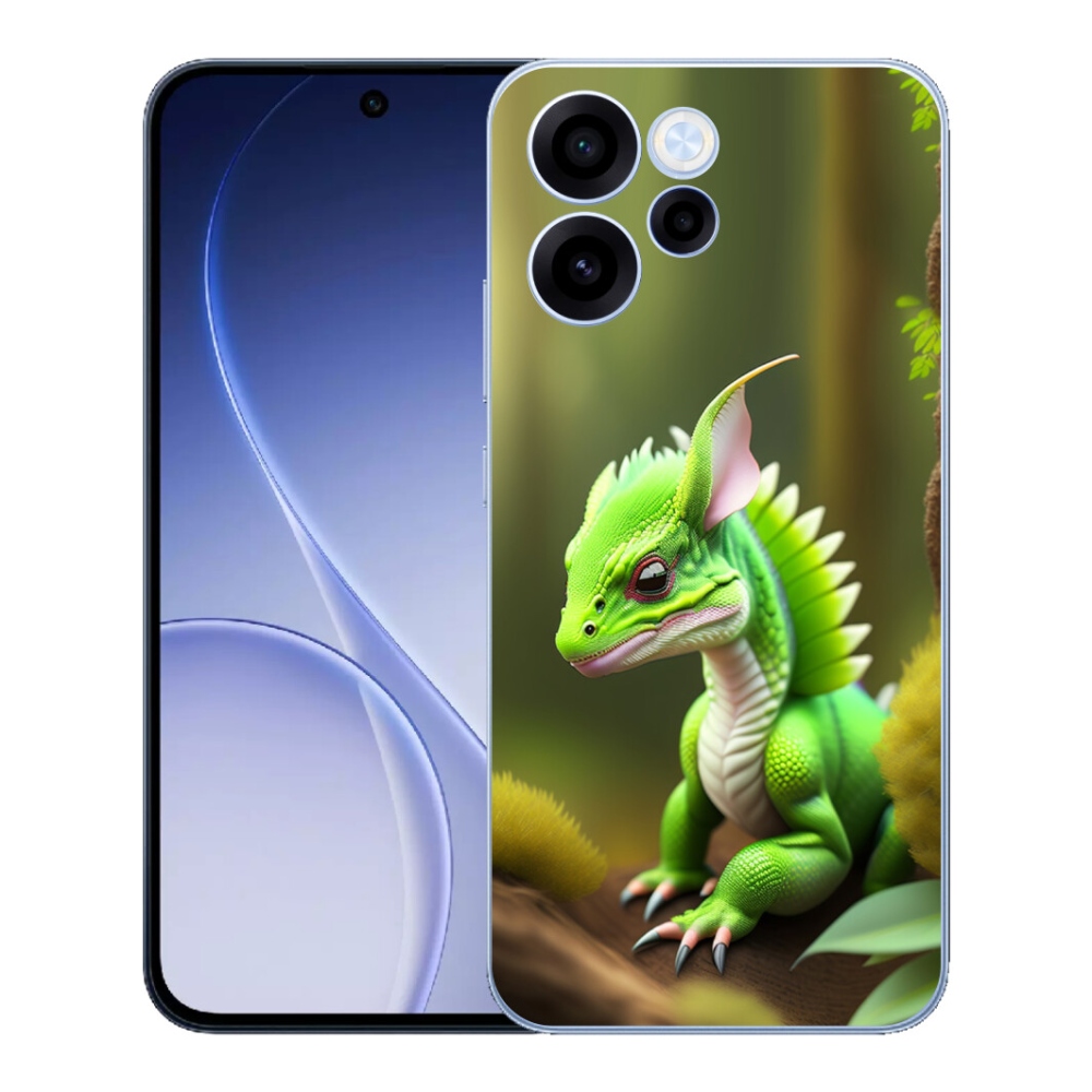 mmCase gél tok az Oppo Reno 15 FS 5G-hez – zöld sárkány