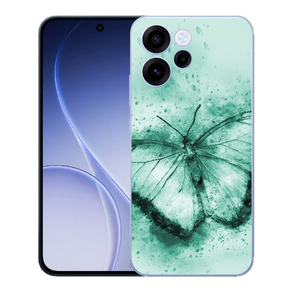mmCase géltok az Oppo Reno 15 FS 5G-hez – zöld pillangó