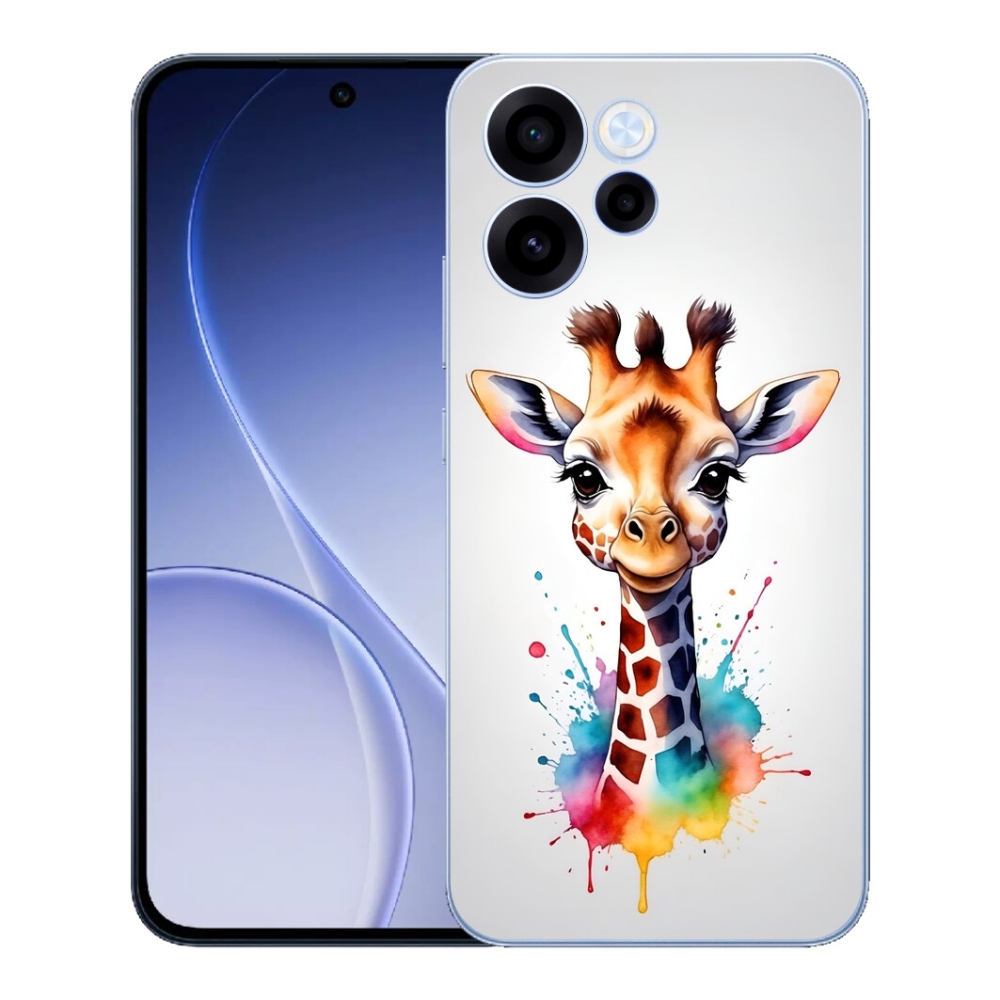 mmCase gél tok az Oppo Reno 15 FS 5G-hez – zsiráf 1