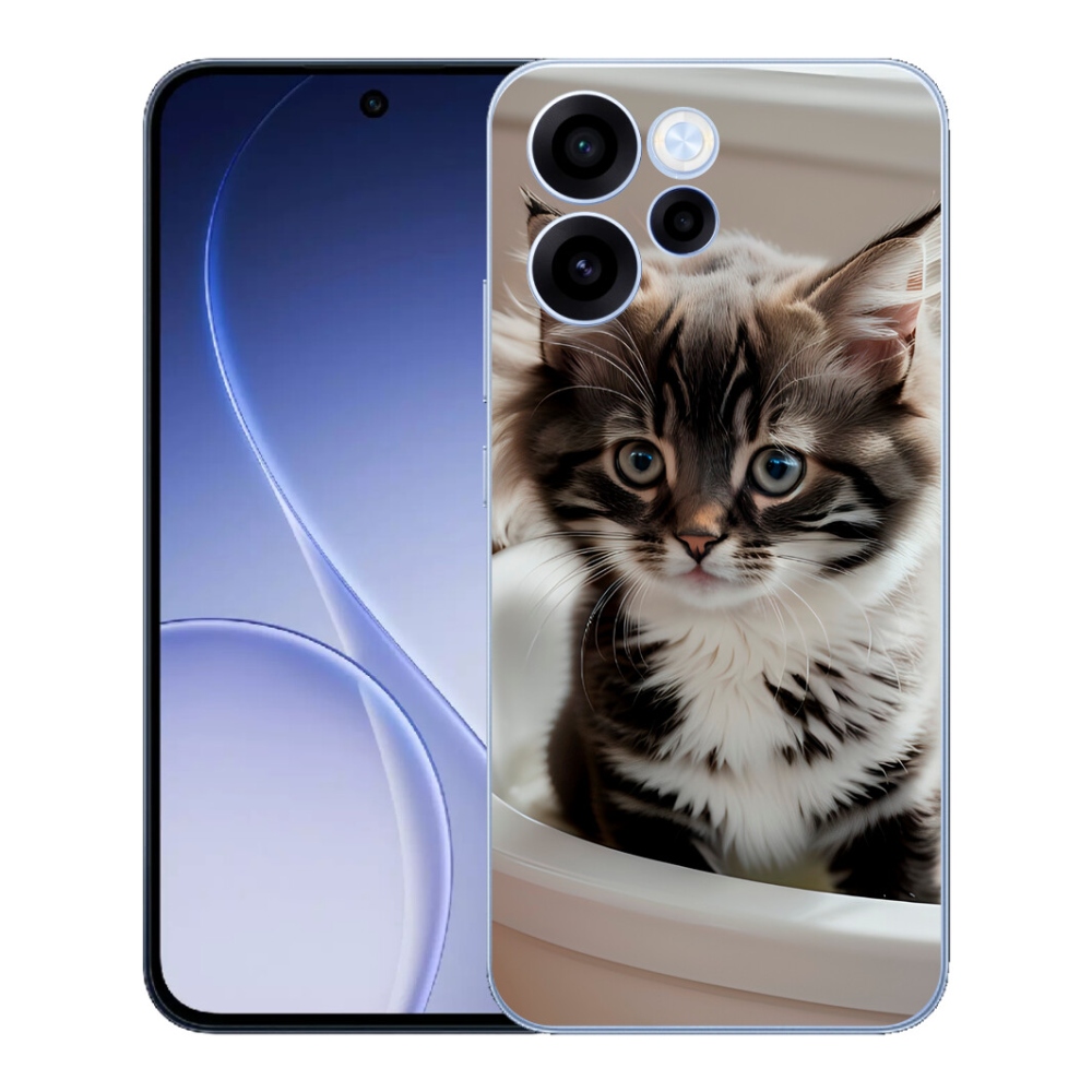 mmCase gél tok az Oppo Reno 15 FS 5G-hez – kíváncsi cica