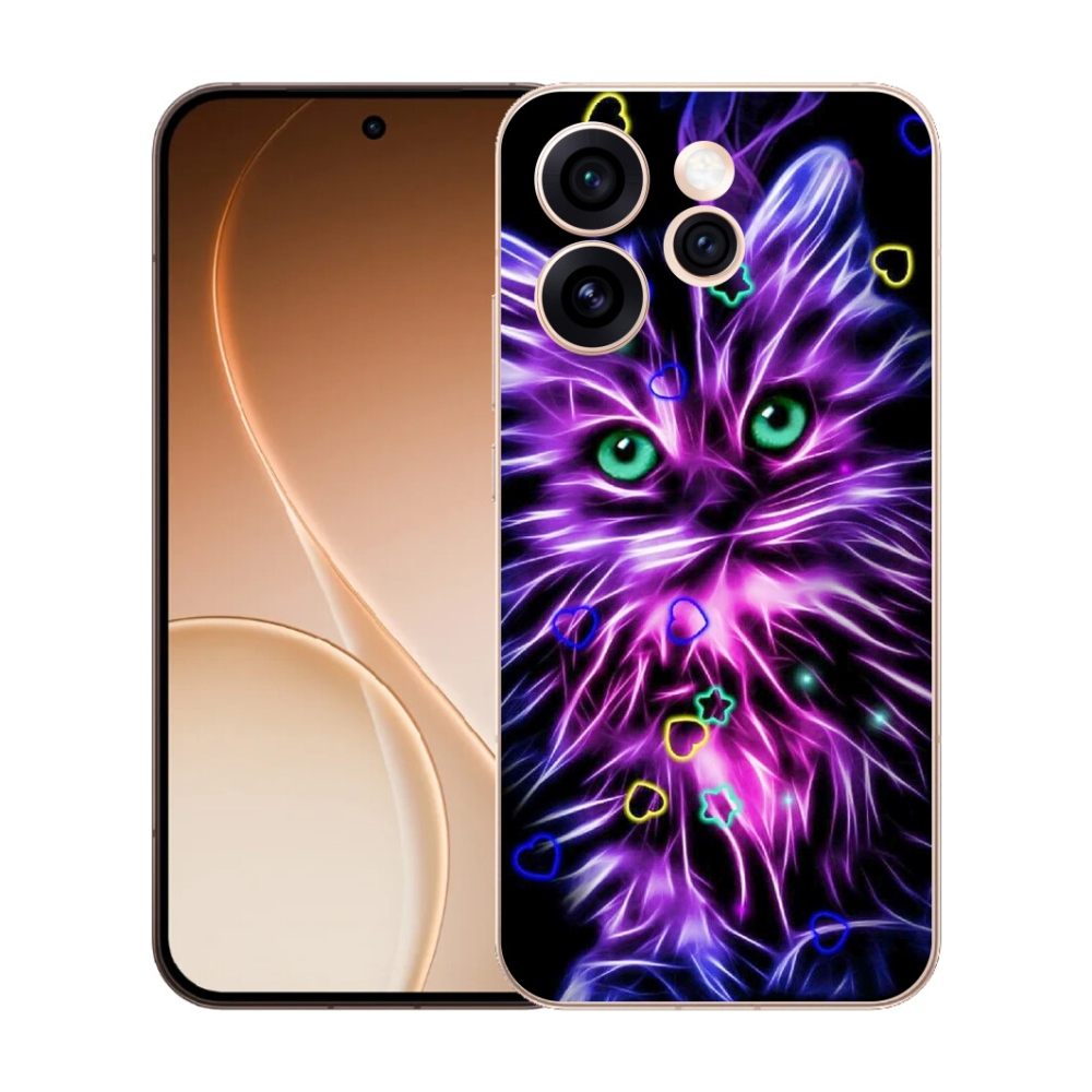 mmCase gél tok az Oppo Reno 15 Pro 5G-hez – absztrakt macska