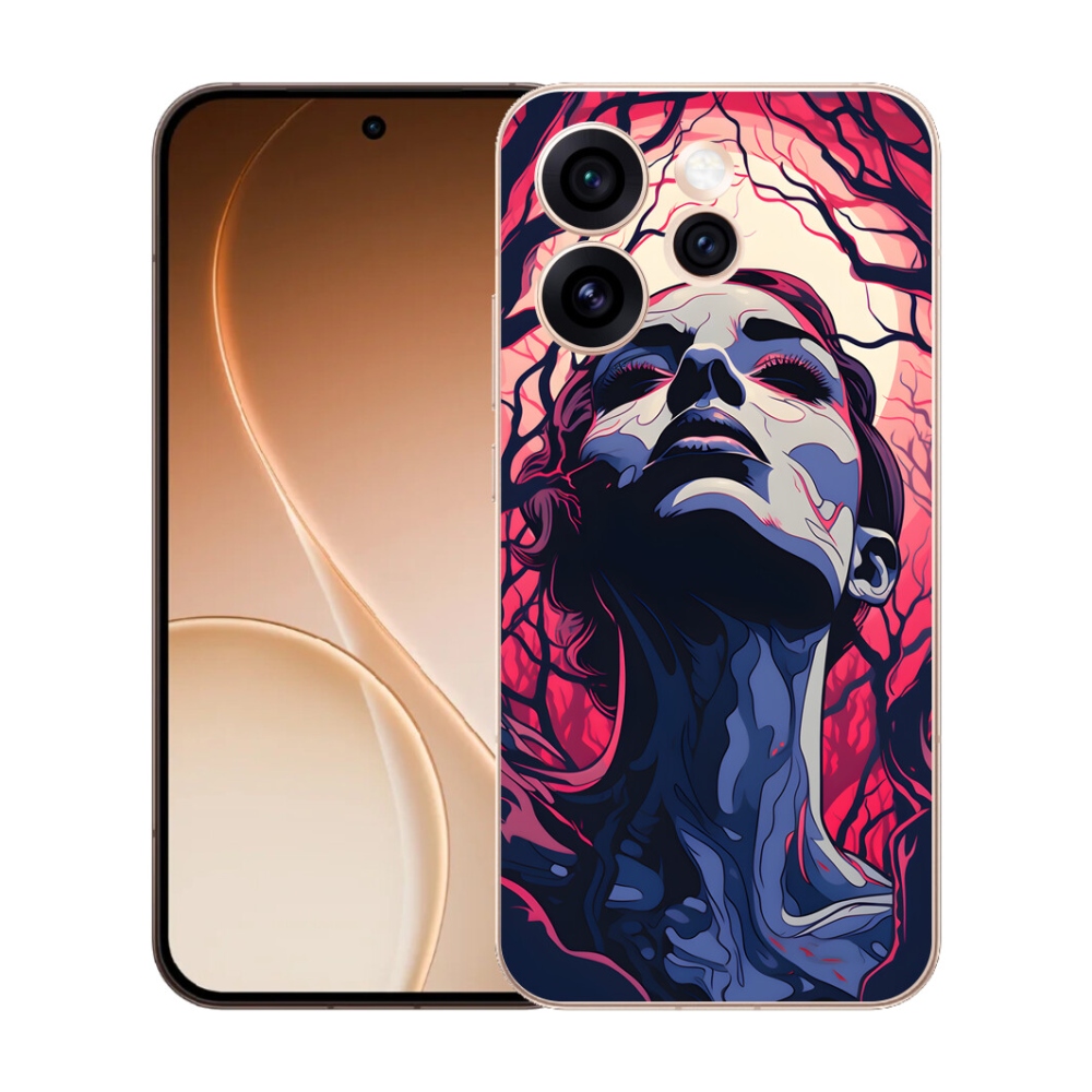 mmCase gél tok az Oppo Reno 15 Pro 5G-hez – absztrakt arc