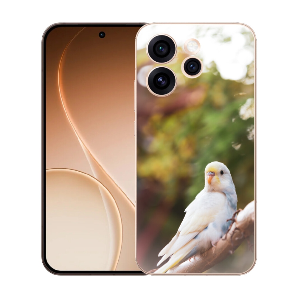mmCase gél tok az Oppo Reno 15 Pro 5G-hez – fehér papagáj
