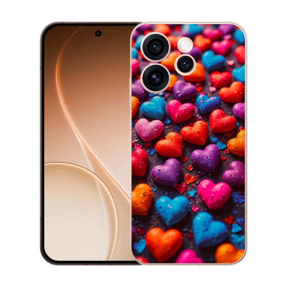 mmCase gél tok az Oppo Reno 15 Pro 5G-hez – színes szívek