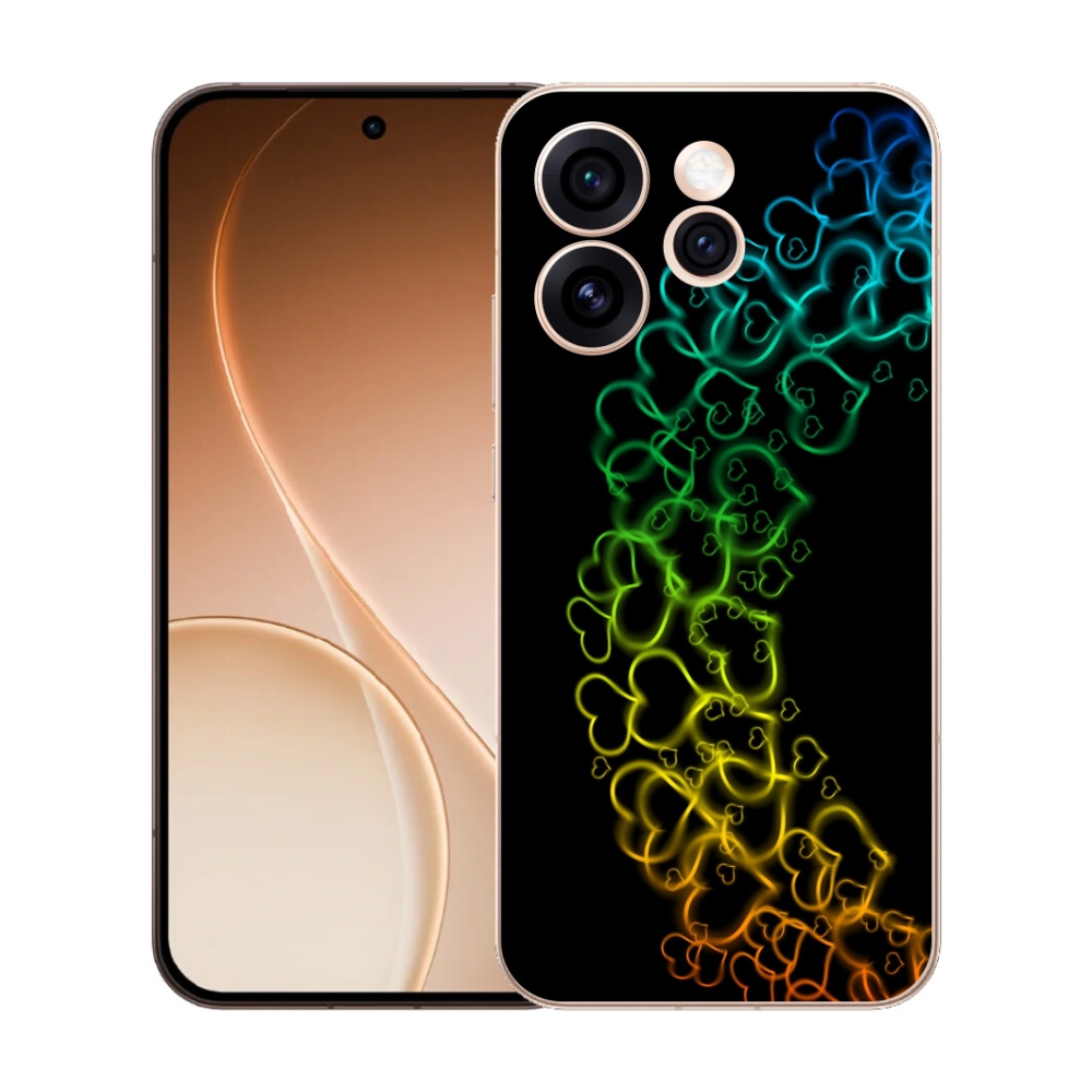 mmCase gél tok az Oppo Reno 15 Pro 5G-hez – színes szívecskék