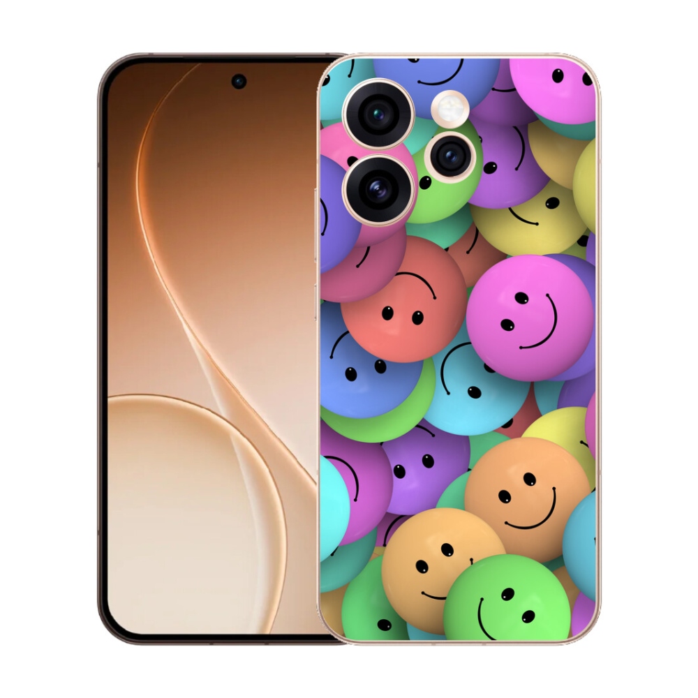 mmCase gél tok az Oppo Reno 15 Pro 5G-hez – színes smiley-k