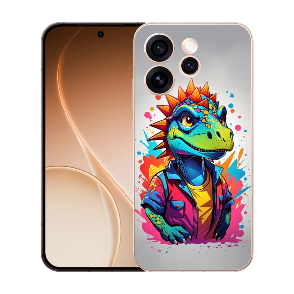 mmCase gél tok az Oppo Reno 15 Pro 5G-hez – színes dinoszaurusz