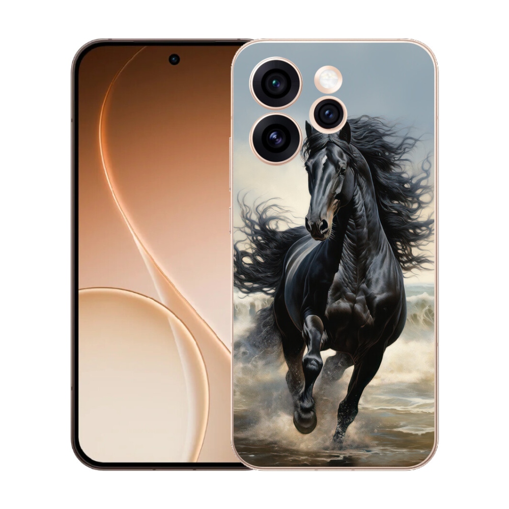 mmCase gél tok az Oppo Reno 15 Pro 5G-hez – futó fekete ló