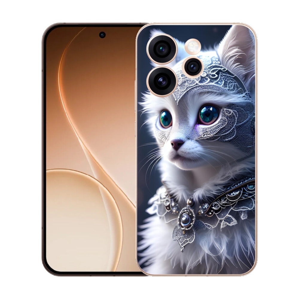 mmCase gél tok az Oppo Reno 15 Pro 5G-hez – fehér macska