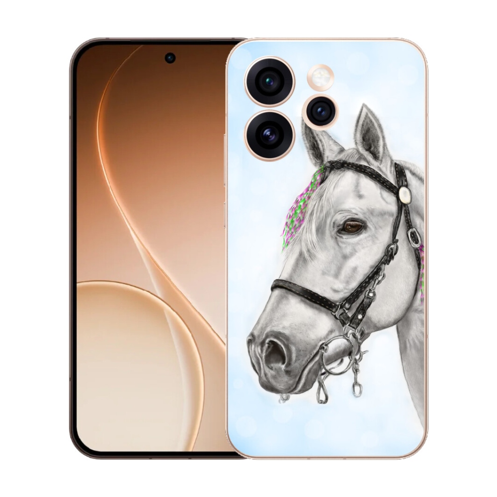 mmCase gél tok az Oppo Reno 15 Pro 5G-hez – fehér ló 1