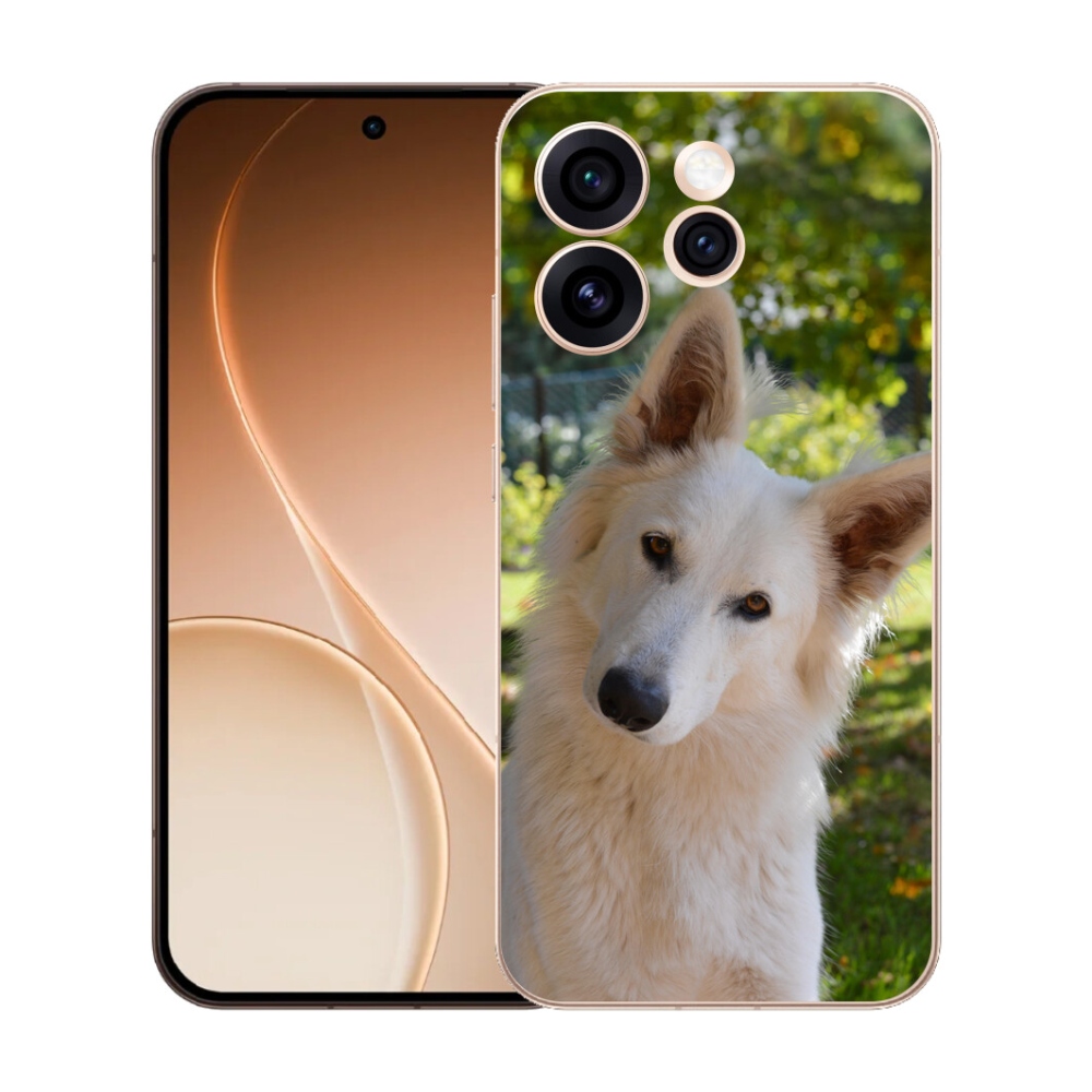 mmCase gél tok az Oppo Reno 15 Pro 5G-hez – fehér svájci juhászkutya 1