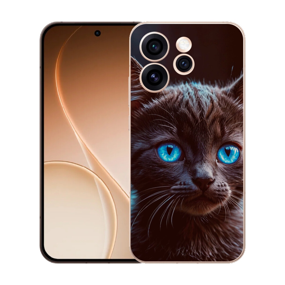 mmCase gél tok az Oppo Reno 15 Pro 5G-hez – fekete cica 2