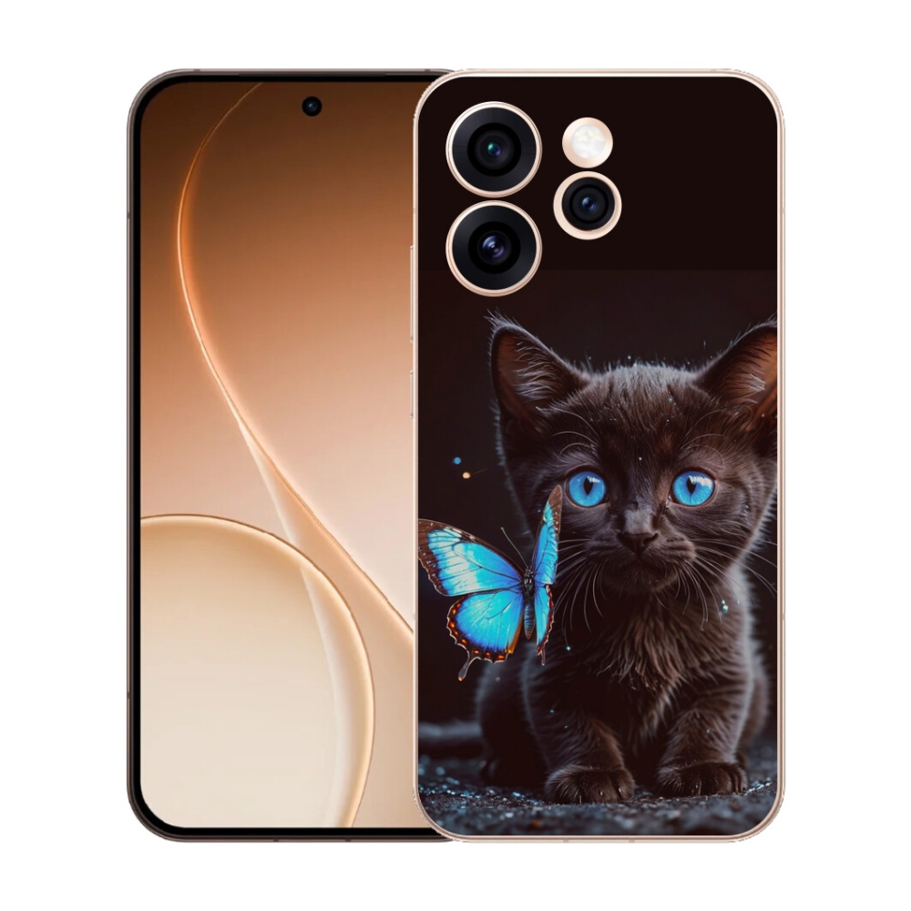 mmCase gél tok az Oppo Reno 15 Pro 5G-hez – fekete cica 3