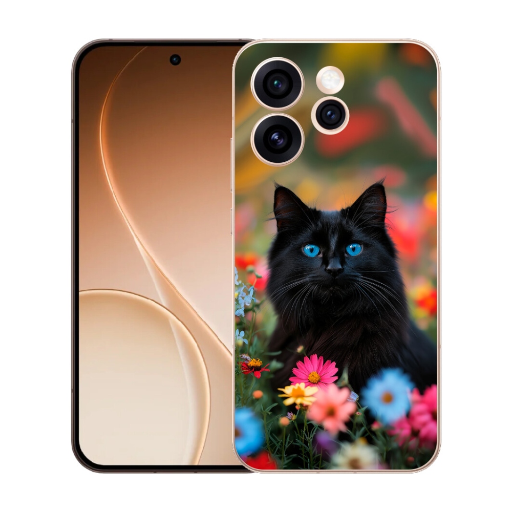 mmCase gél tok az Oppo Reno 15 Pro 5G-hez – fekete cica 4