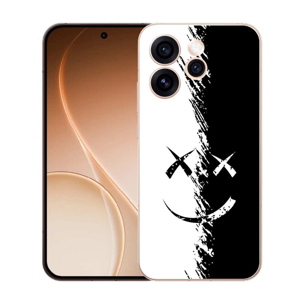 mmCase gél tok az Oppo Reno 15 Pro 5G-hez – fekete-fehér smiley