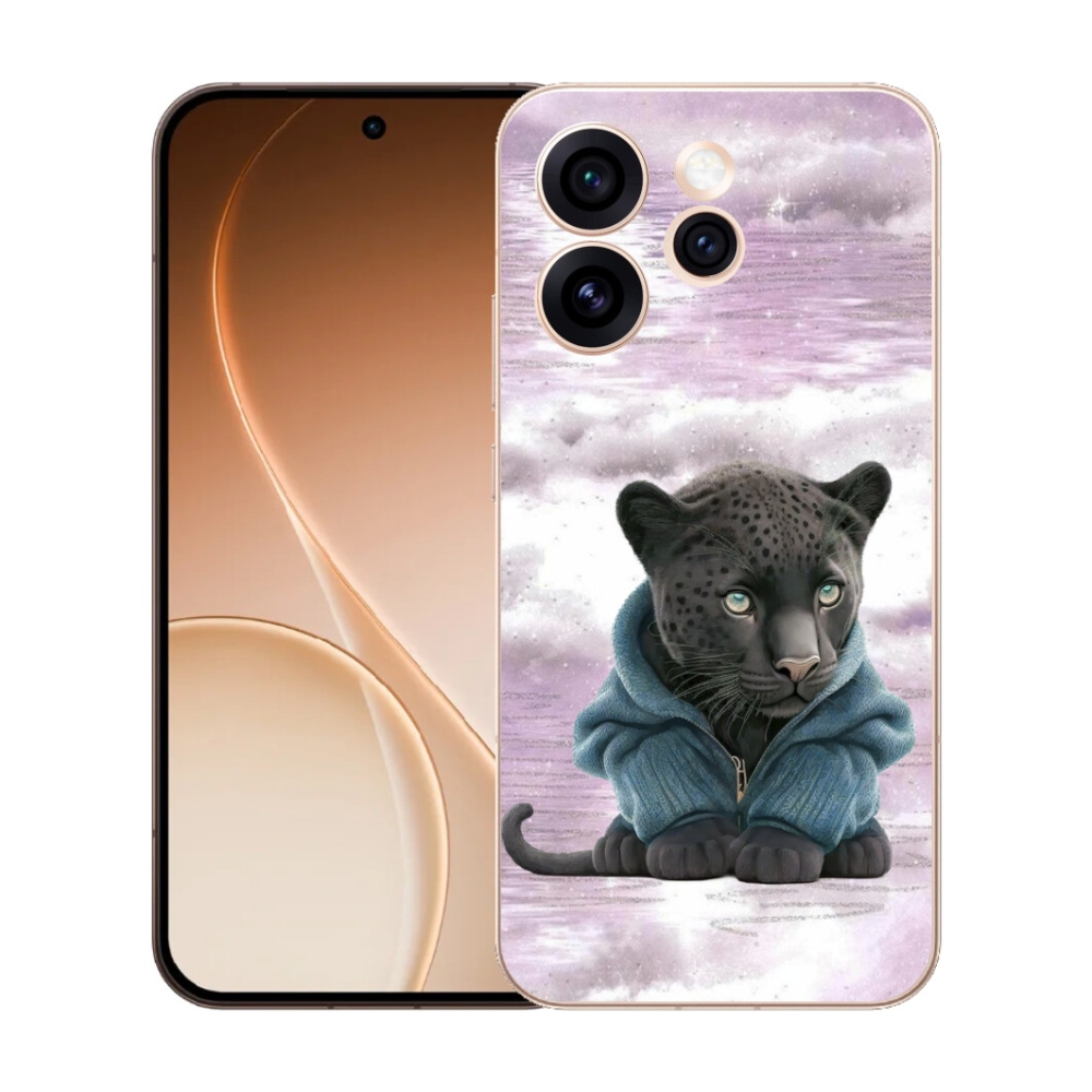 mmCase gél tok az Oppo Reno 15 Pro 5G-hez – fekete párduc pulóverben