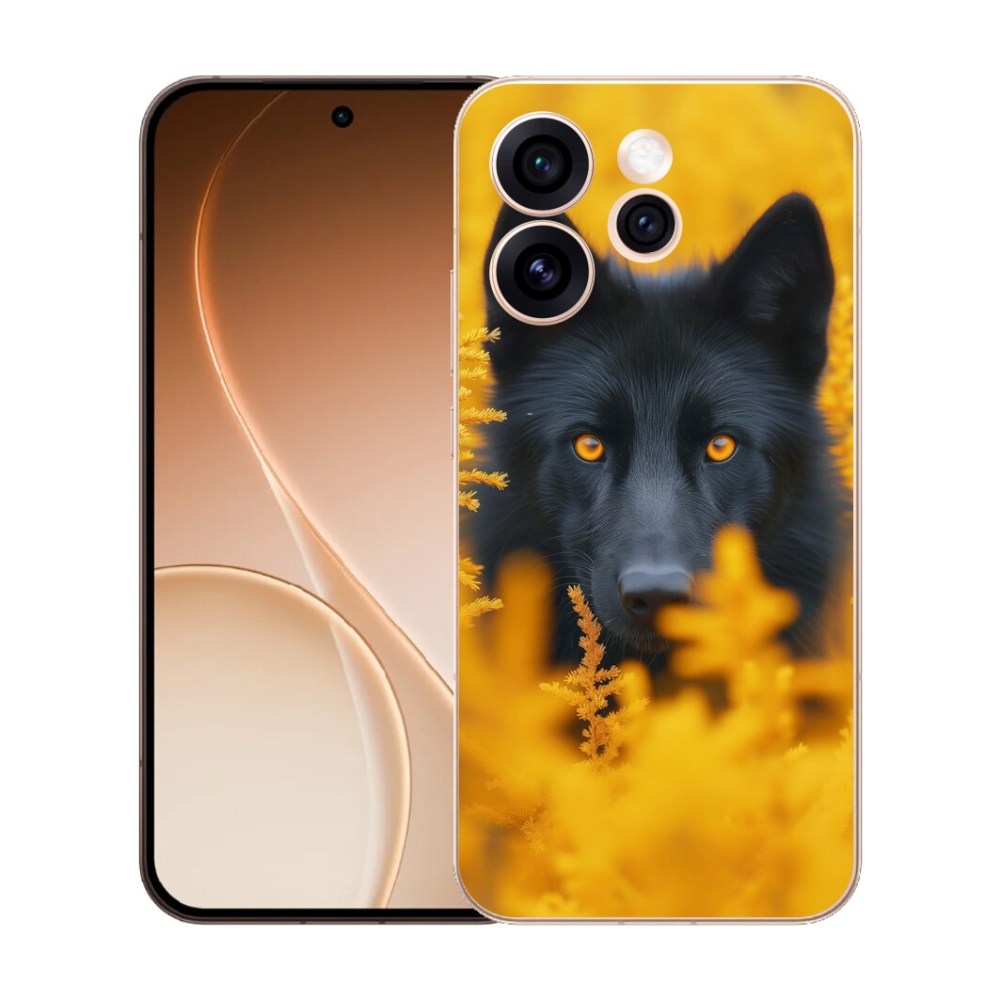 mmCase gél tok az Oppo Reno 15 Pro 5G-hez – fekete farkas 2