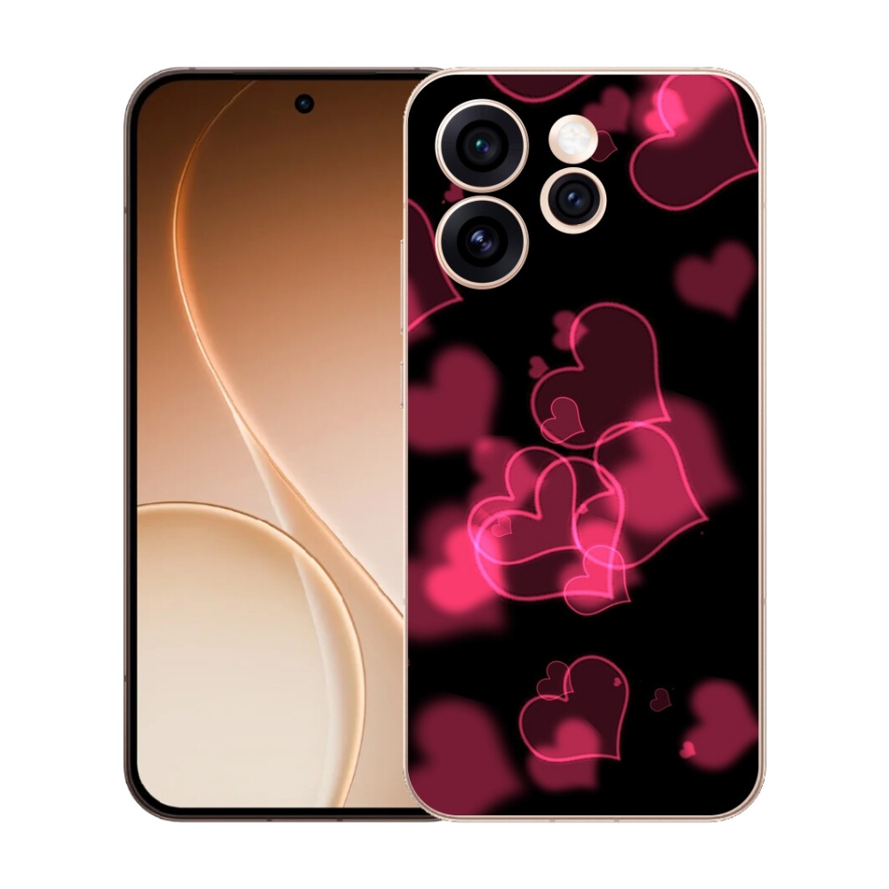 mmCase gél tok az Oppo Reno 15 Pro 5G-hez – piros szívecskék