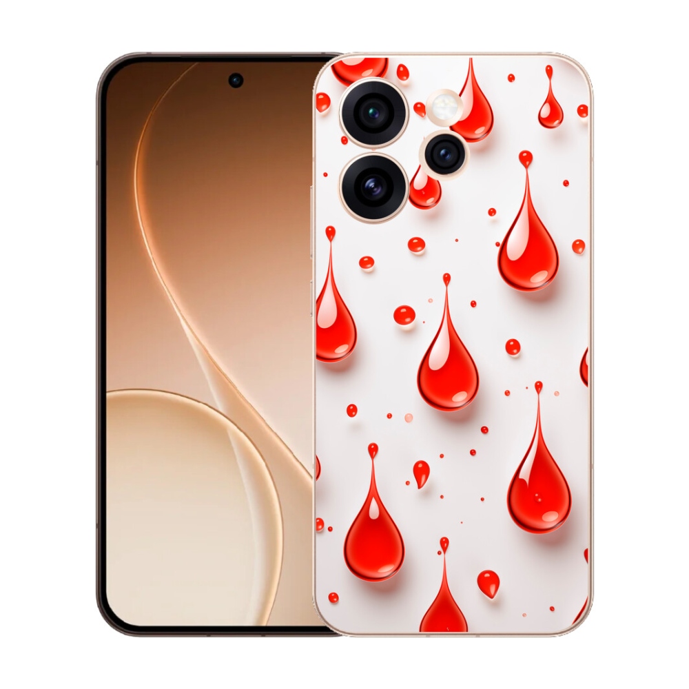 mmCase gél tok az Oppo Reno 15 Pro 5G-hez – piros cseppek