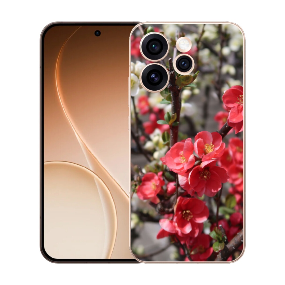 mmCase gél tok az Oppo Reno 15 Pro 5G-hez – piros virágok