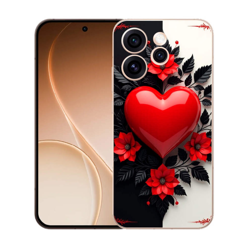 mmCase gél tok az Oppo Reno 15 Pro 5G-hez – piros szív