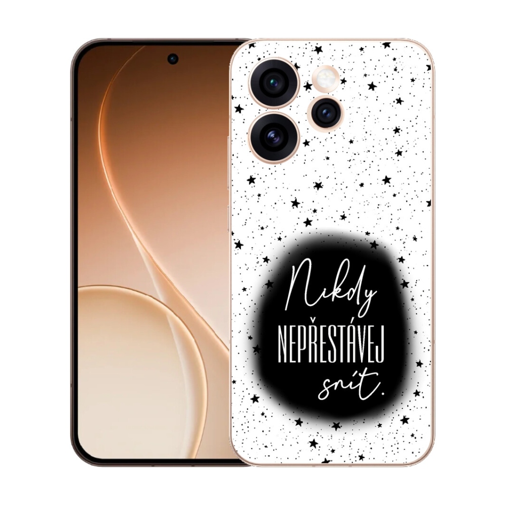 mmCase gél tok az Oppo Reno 15 Pro 5G-hez – 1. idézet, fekete-fehér háttér