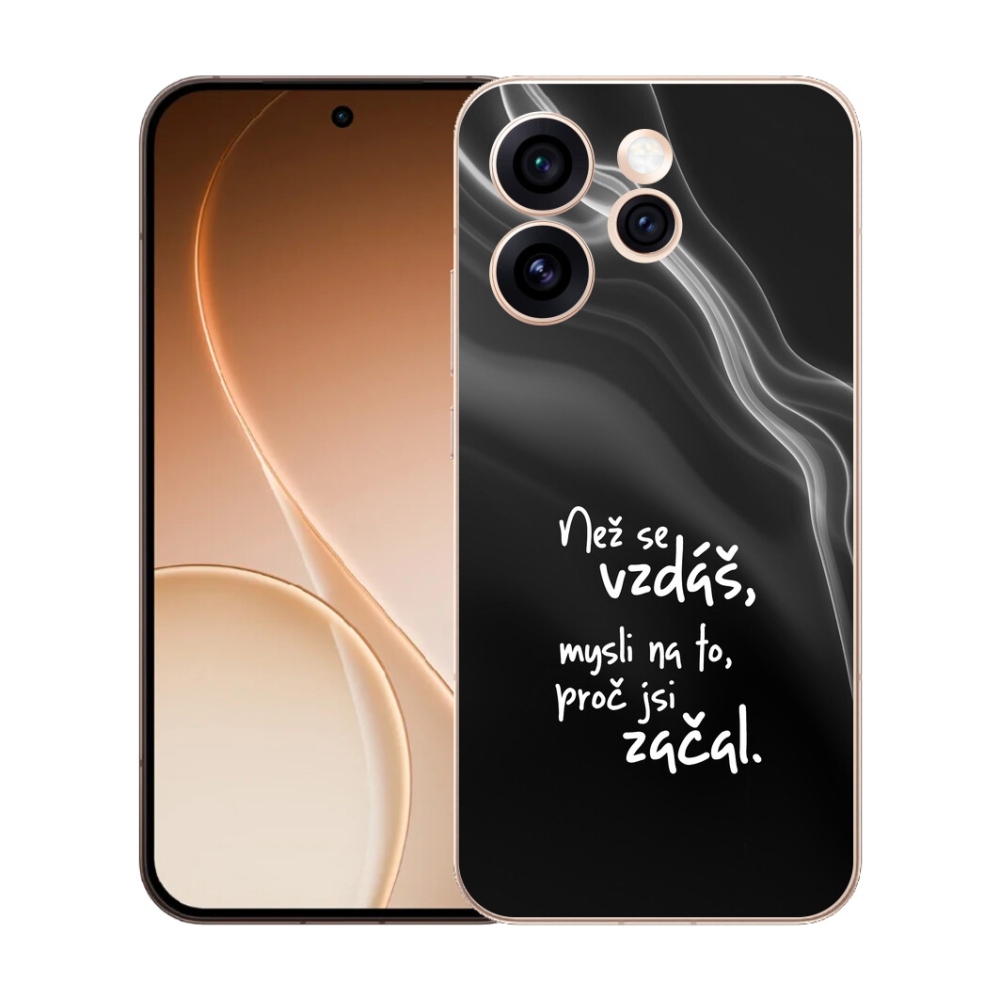mmCase gél tok az Oppo Reno 15 Pro 5G-hez – idézet 2, fekete háttérrel