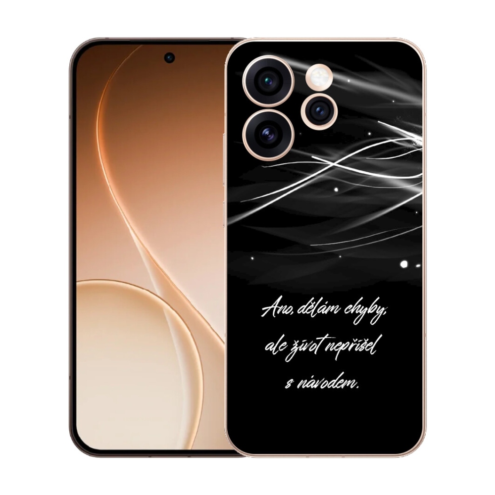 mmCase gél tok az Oppo Reno 15 Pro 5G-hez – idézet fekete háttérrel