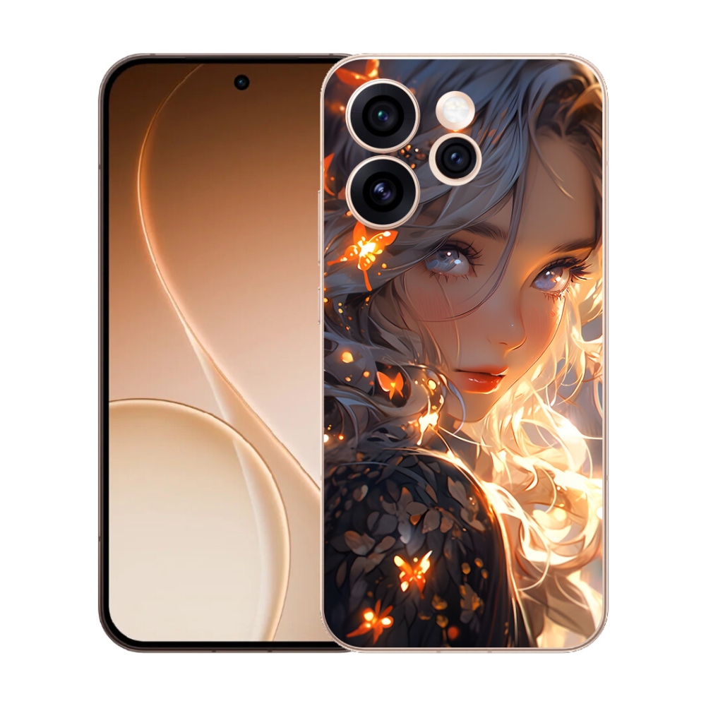 mmCase gél tok az Oppo Reno 15 Pro 5G-hez – lány és pillangók