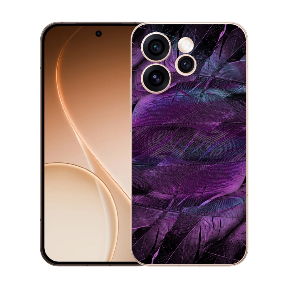 mmCase gél tok az Oppo Reno 15 Pro 5G-hez – lila tollak