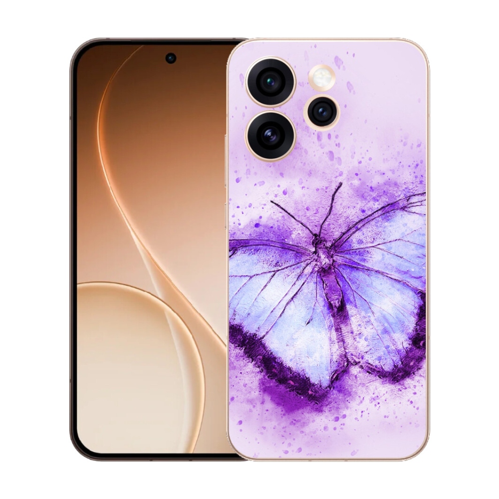mmCase gél tok az Oppo Reno 15 Pro 5G-hez – lila pillangó