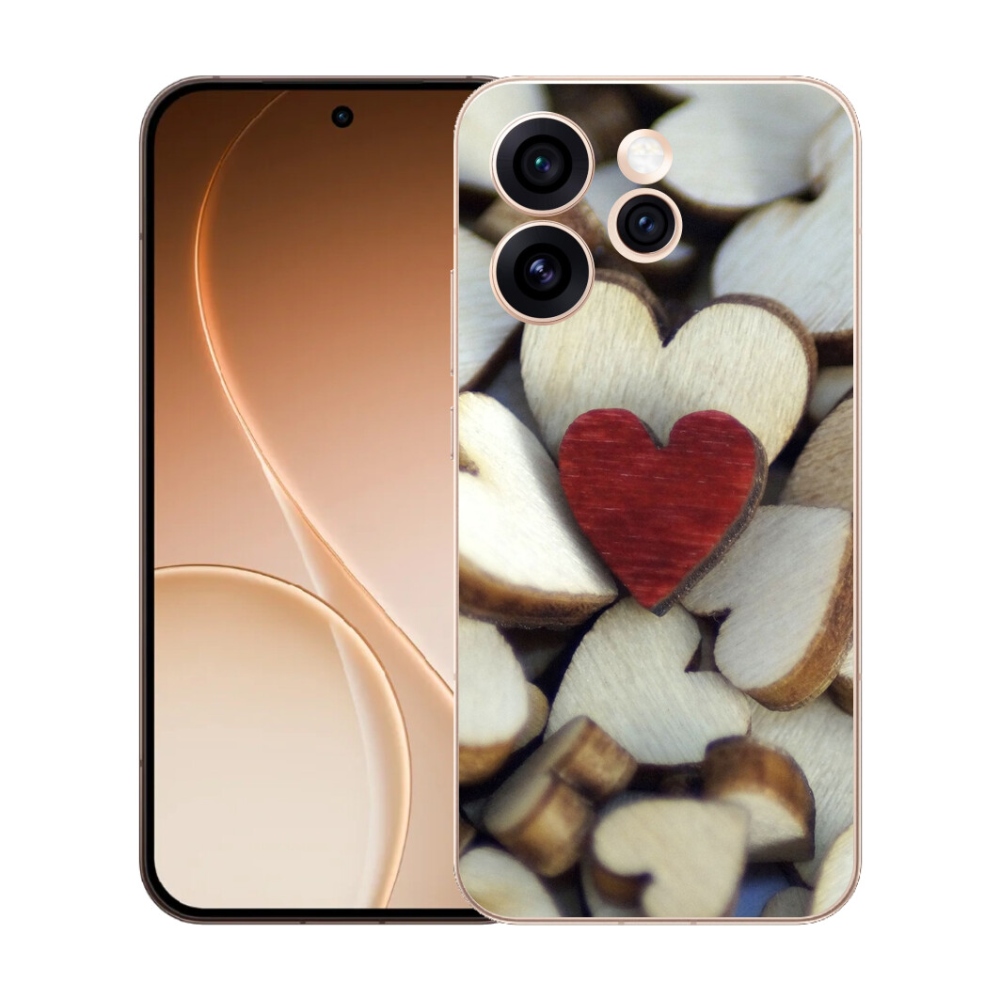 mmCase gél tok az Oppo Reno 15 Pro 5G-hez – gravírozott piros szív 