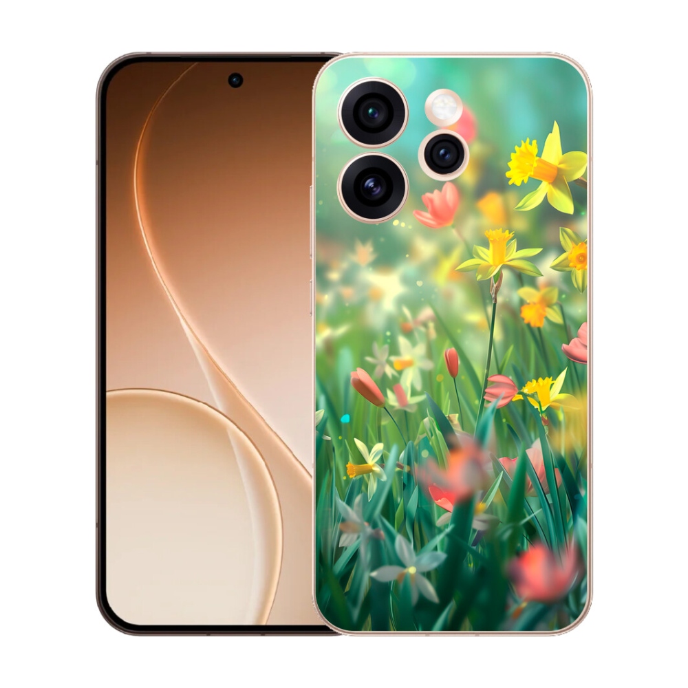 mmCase gél tok az Oppo Reno 15 Pro 5G-hez – tavaszi virágok