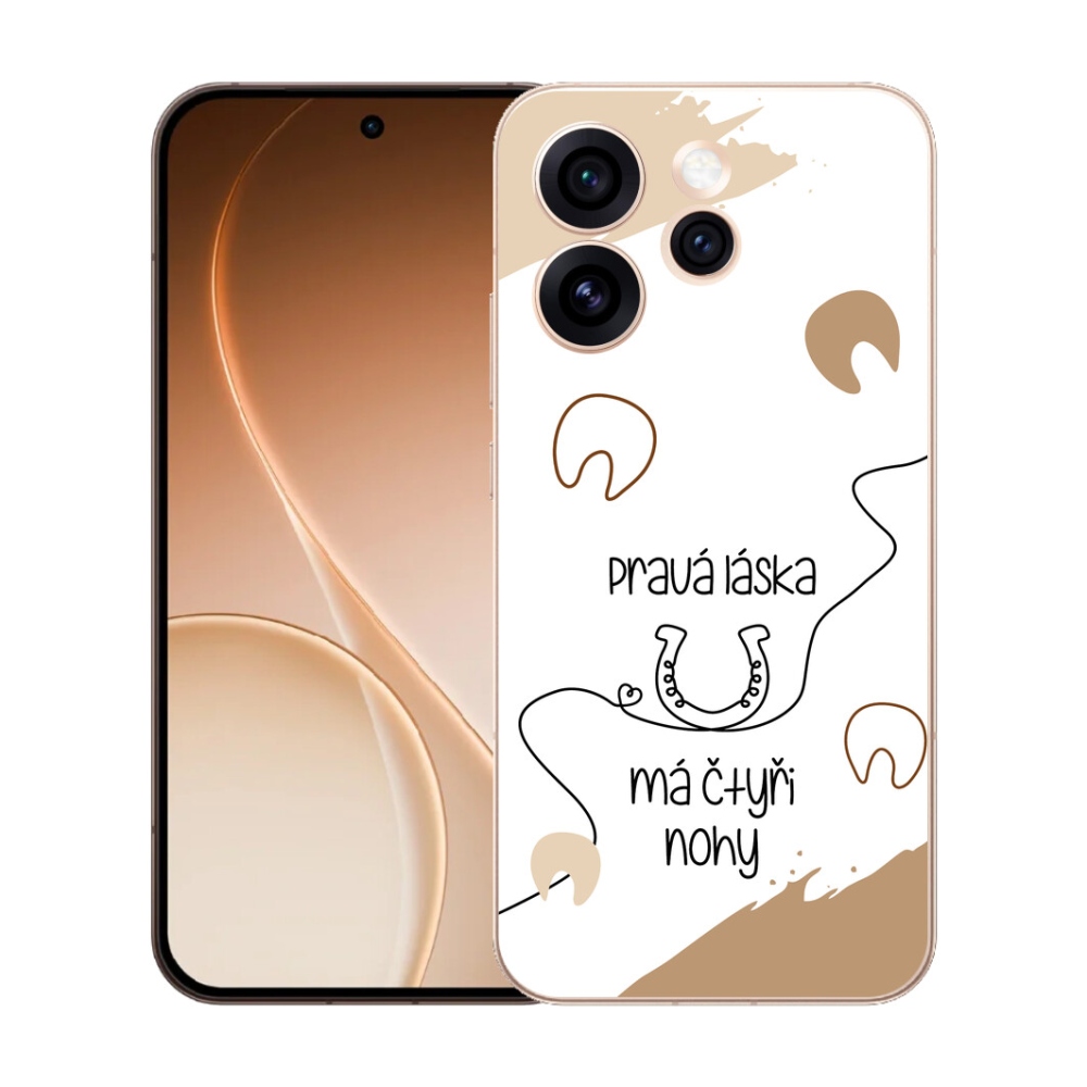 mmCase gél tok az Oppo Reno 15 Pro 5G-hez – ló motívum, fehér háttér